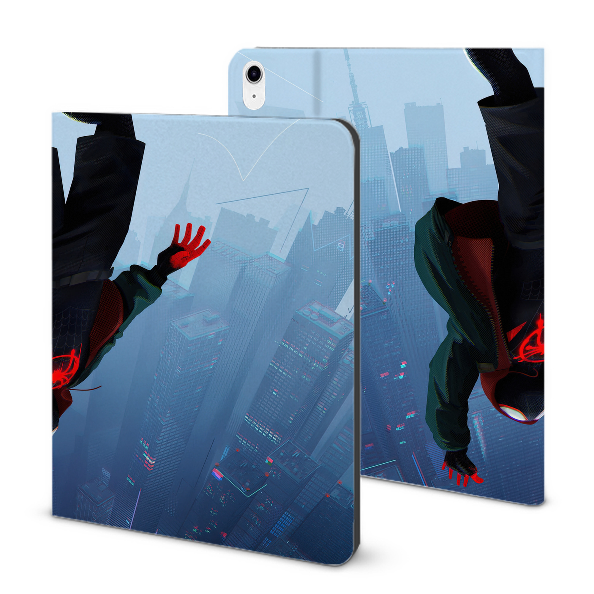 （画像用） Spider Man スパイダーマン IPad ケース ブック型 PUレザー TPU 耐衝撃 軽量 薄型 ペン収納なし 全面保護 IPad 各モデル対応